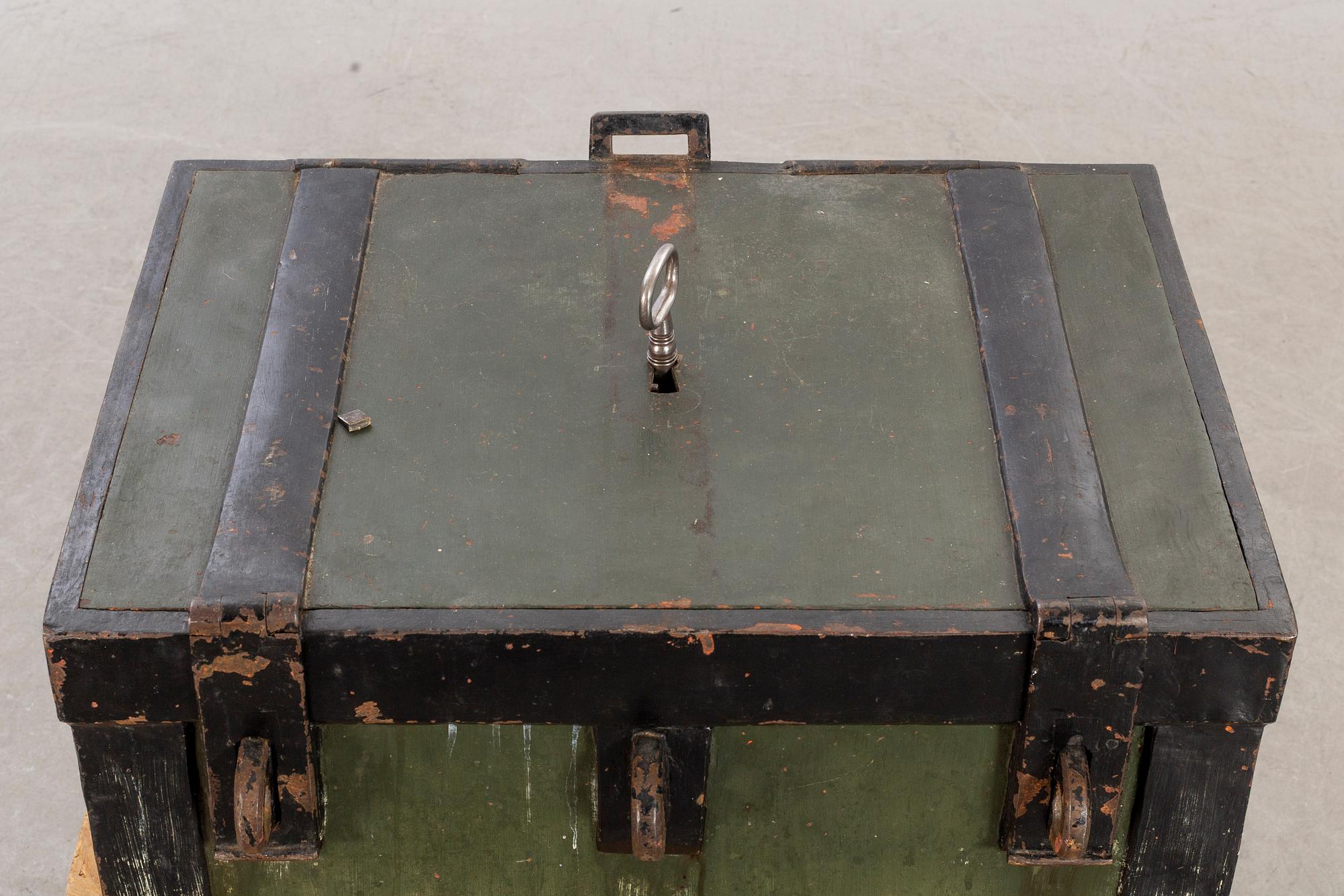 A §9th century metal chest.