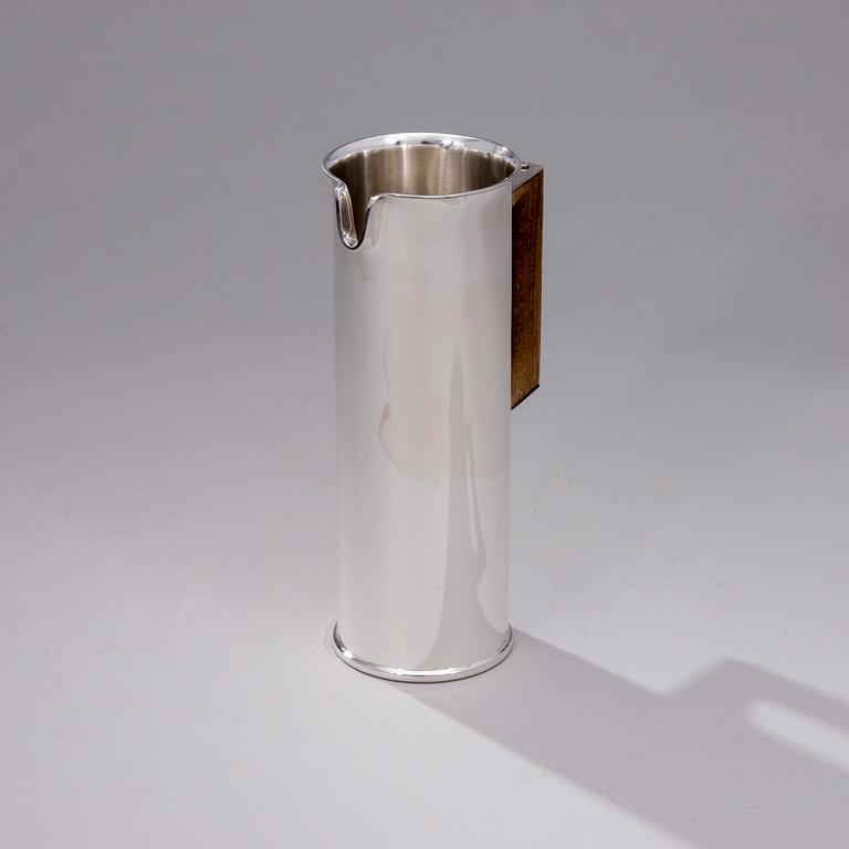 TAPIO WIRKKALA, WATER PITCHER. Signed TW. Silver 916. Kultakeskus, Hämeenlinna 1956.