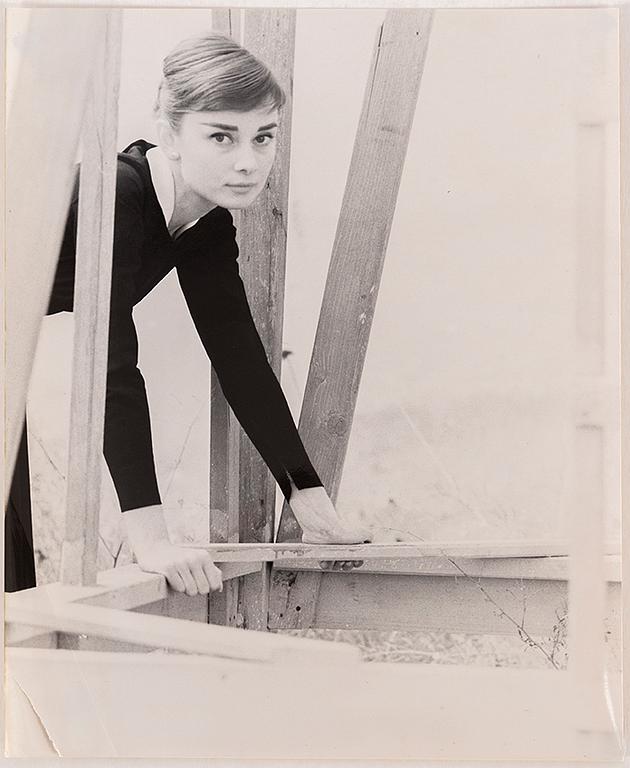 PER-OLOW ANDERSON, a photograph depicting Audrey Hepburn, signed with stamp and dated 1955.