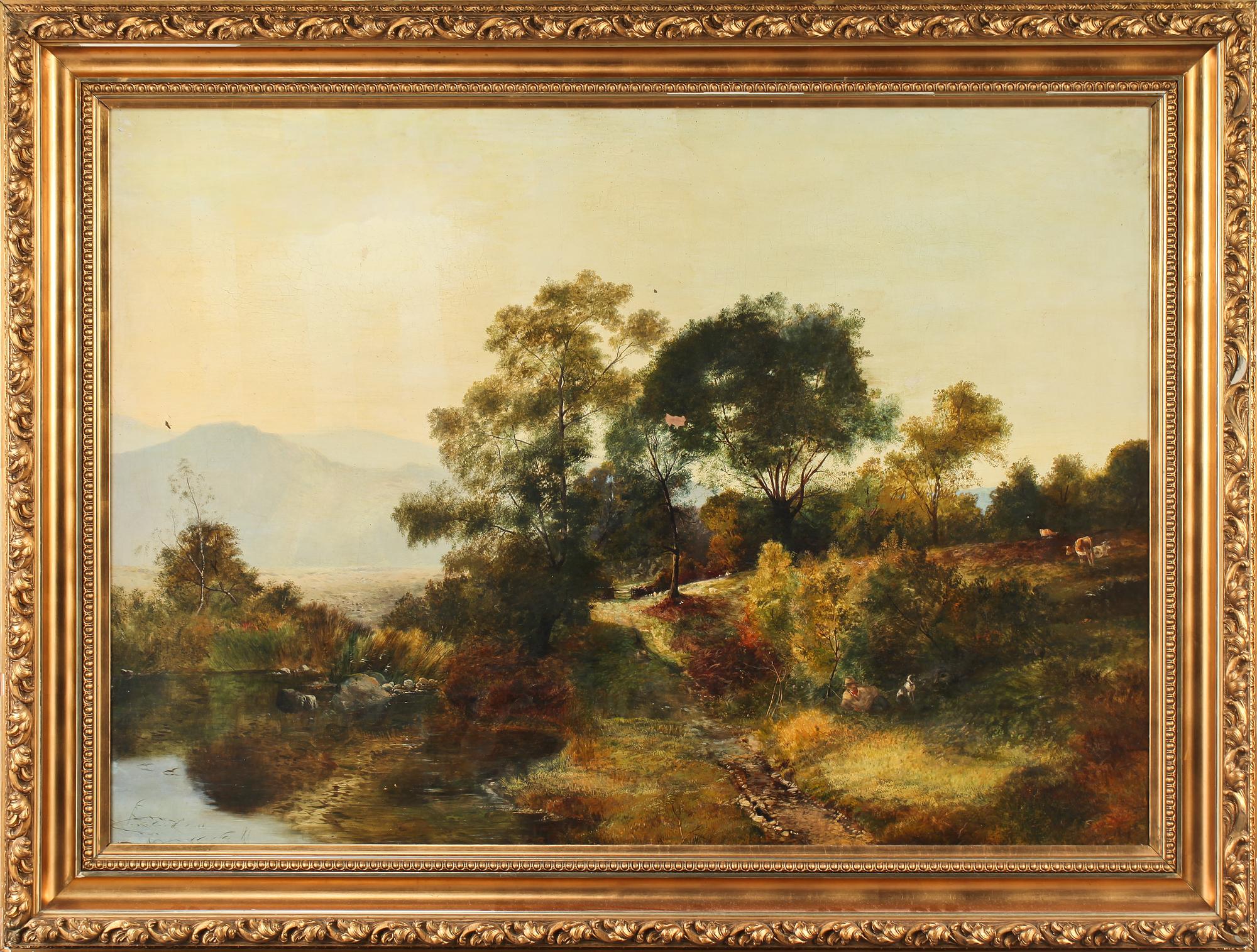 OKÄND KONSTNÄR, olja på duk, England, 1800-tal.