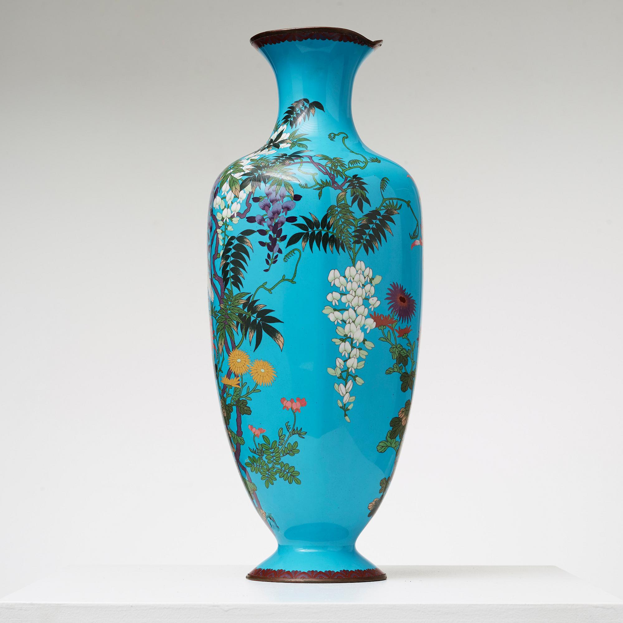 VAS, cloissonné, troligen Japan, 1800/1900-tal.