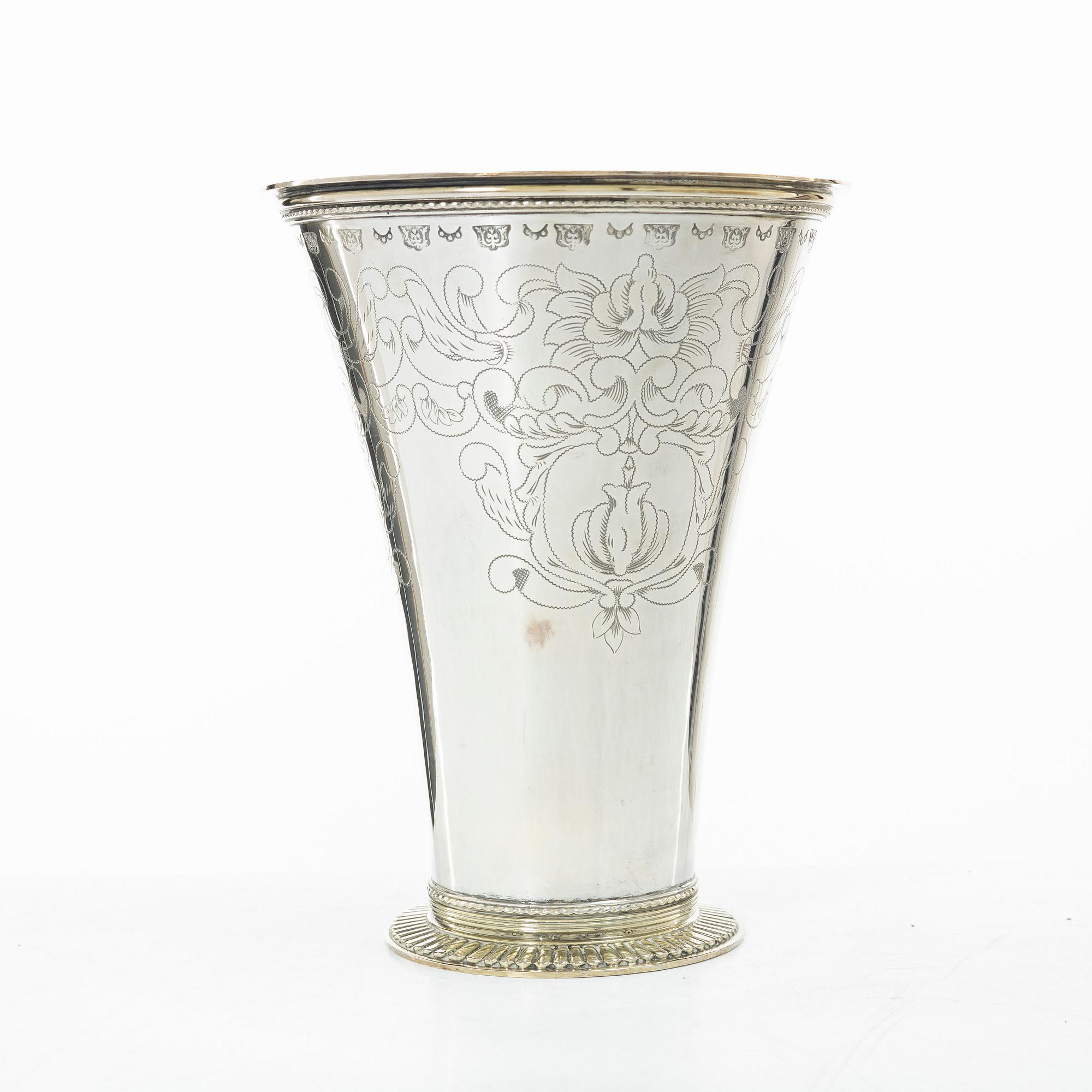 C.G. Hallberg, A Swedish parcel-gilt silver beaker, Stockholm 1939.