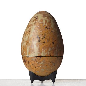Hans Hedberg, a faience sculpture of an egg, France.