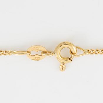 Necklace 18K gold with brilliant-cut diamonds.