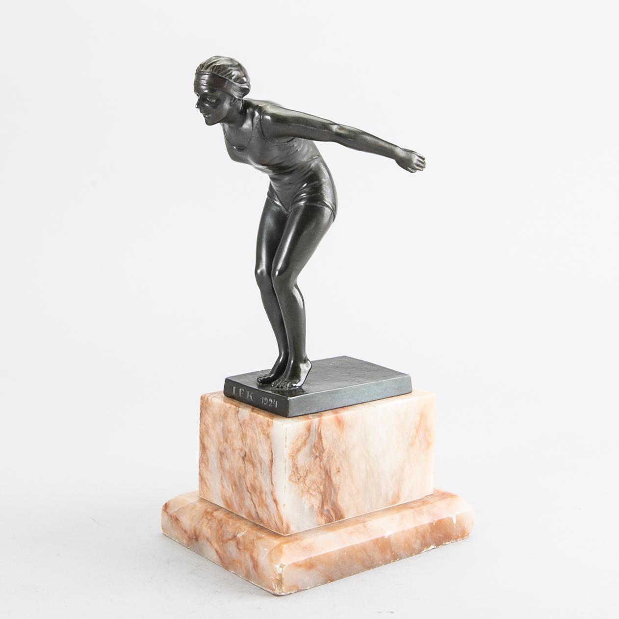 CARIN NILSON, attributed to, sculpture, bronze.