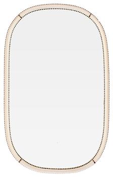 615. An Otto Schulz egg-shell coloured artificial leather mirror by Boet,