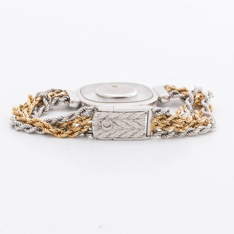 CHOPARD WRISTWATCH, 18K gold and whitegold, brilliant and single-cut diamonds 1,18 ct in total, 22 mm, quartz movement.