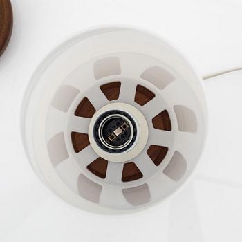 Uno & Östen Kristiansson, a pair of teak and acrylic table lights, Luxus, Vittsjö.