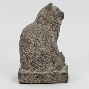 VILJO SAVIKURKI, sculpture, black granite, signed and dated -75.