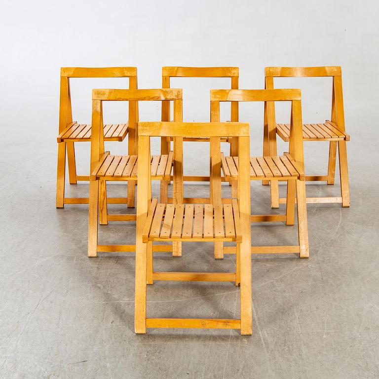 Folding Chairs by Aldo Jacober for Bazzani, 1970s, Set of 6.