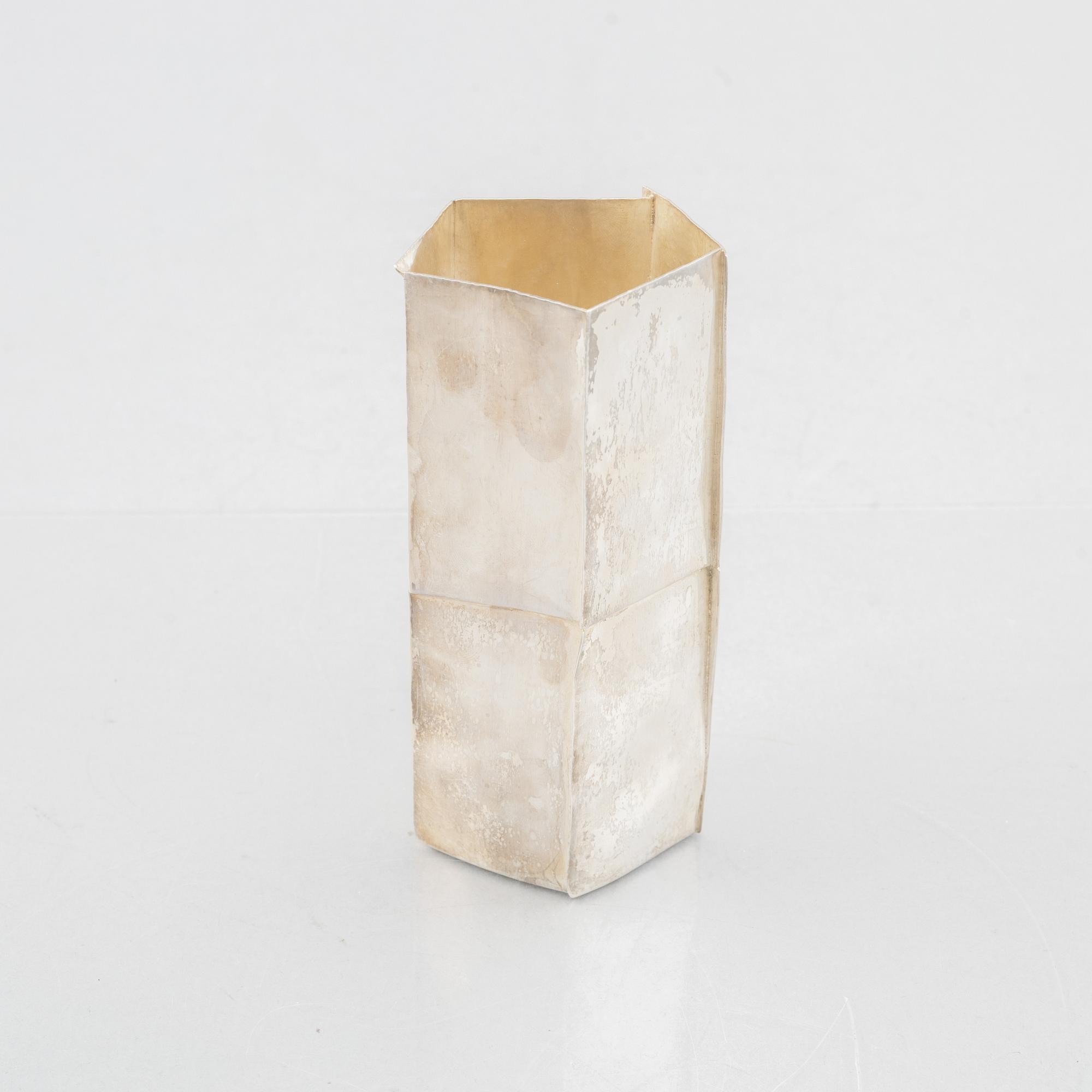 Benita Ramel, a sterling silver vase, Stockholm, 1999.