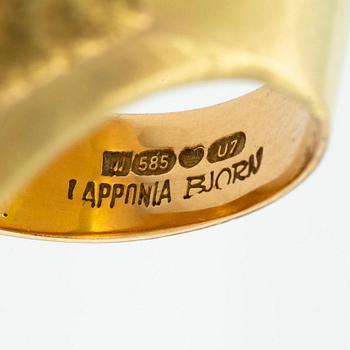 Björn Weckström, a "Lord of the Rings" 14K gold ring, Lapponia 1973.