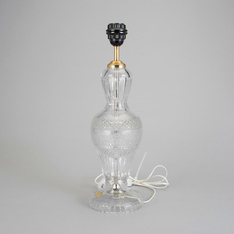 BORDSLAMPA, glas, "Bohemia" Cczechoslovakia, etikettmärkt, 1960-tal.