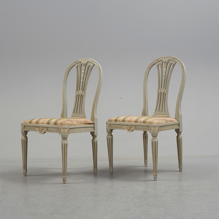 STOLAR, 10 st, gustaviansk stil, 1900-talets mitt.