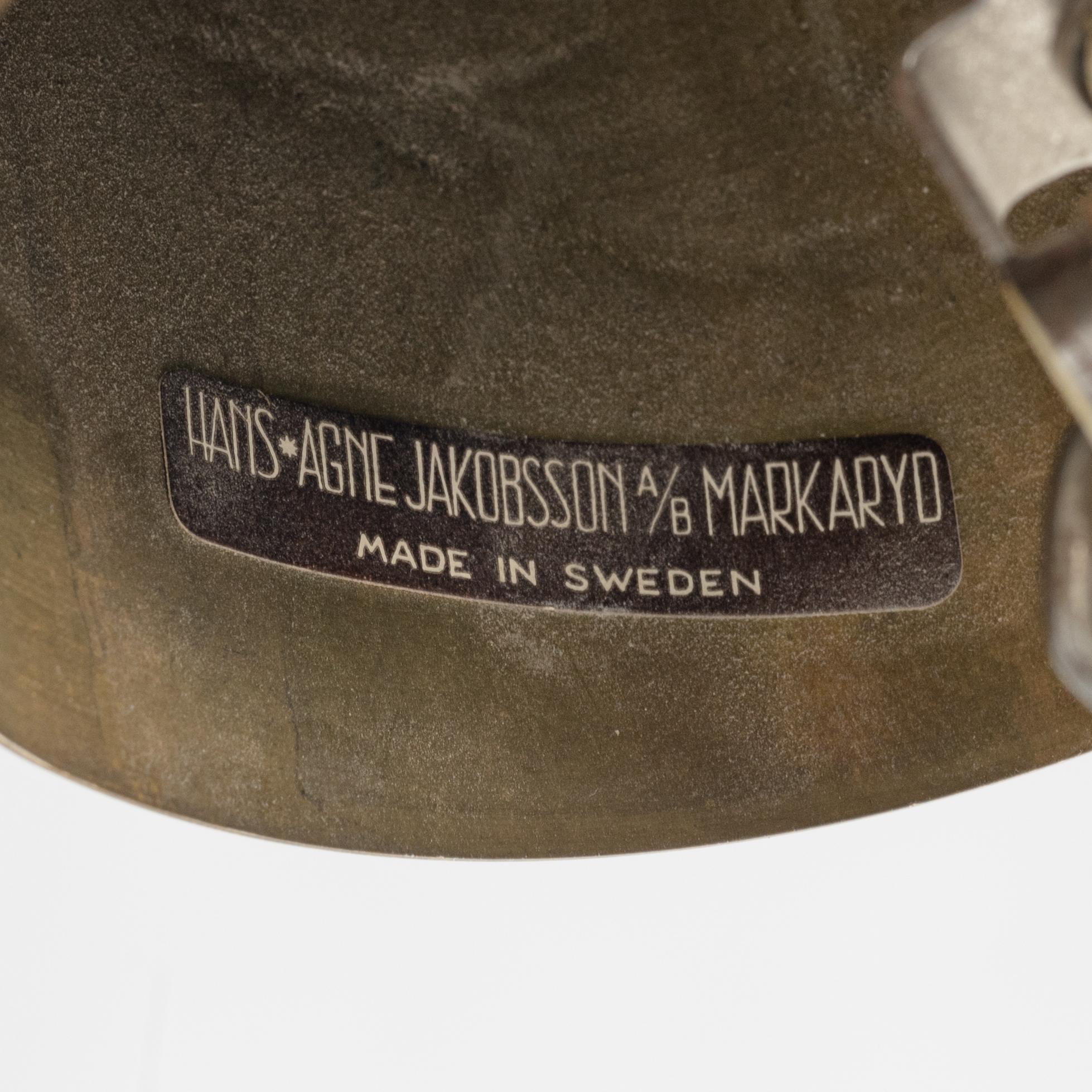 Hans-Agne Jakobsson, a model T 549/3 brass ceiling light, Markaryd.