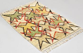 Barbro Nilsson, a carpet, "Stjärnåkra", knotted pile, ca 154,5 x 105-107,5 cm, signed AB MMF BN.