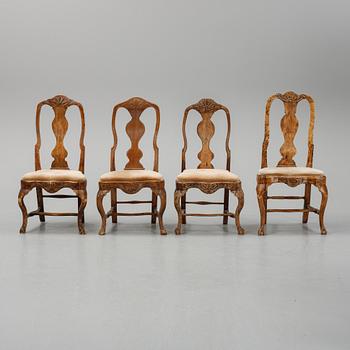 Twelve matched late Baroque style chairs, first half of the 18th Century.