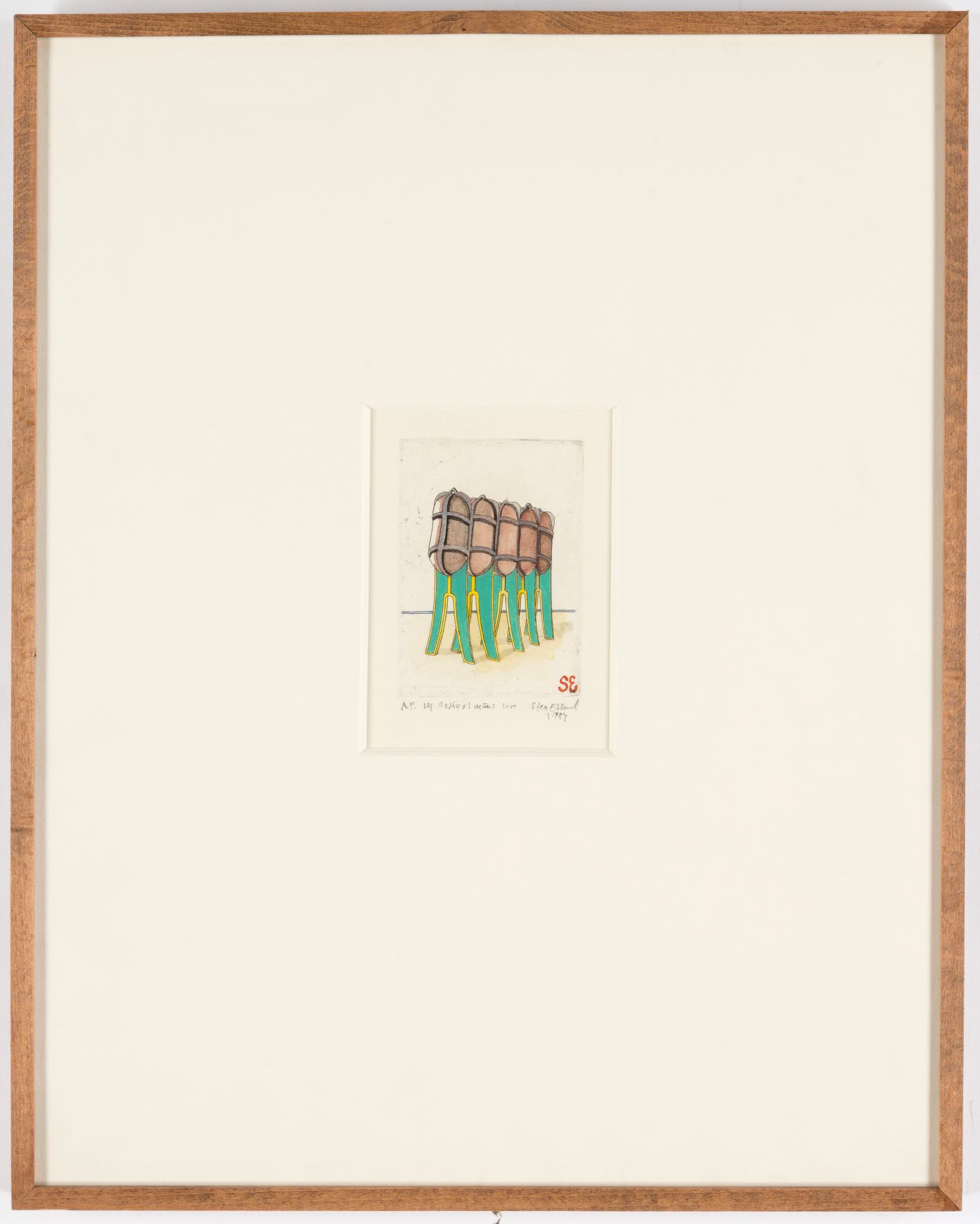 STEN EKLUND, handkolorerad etsning, 1984, signerad och numrerad A.P.