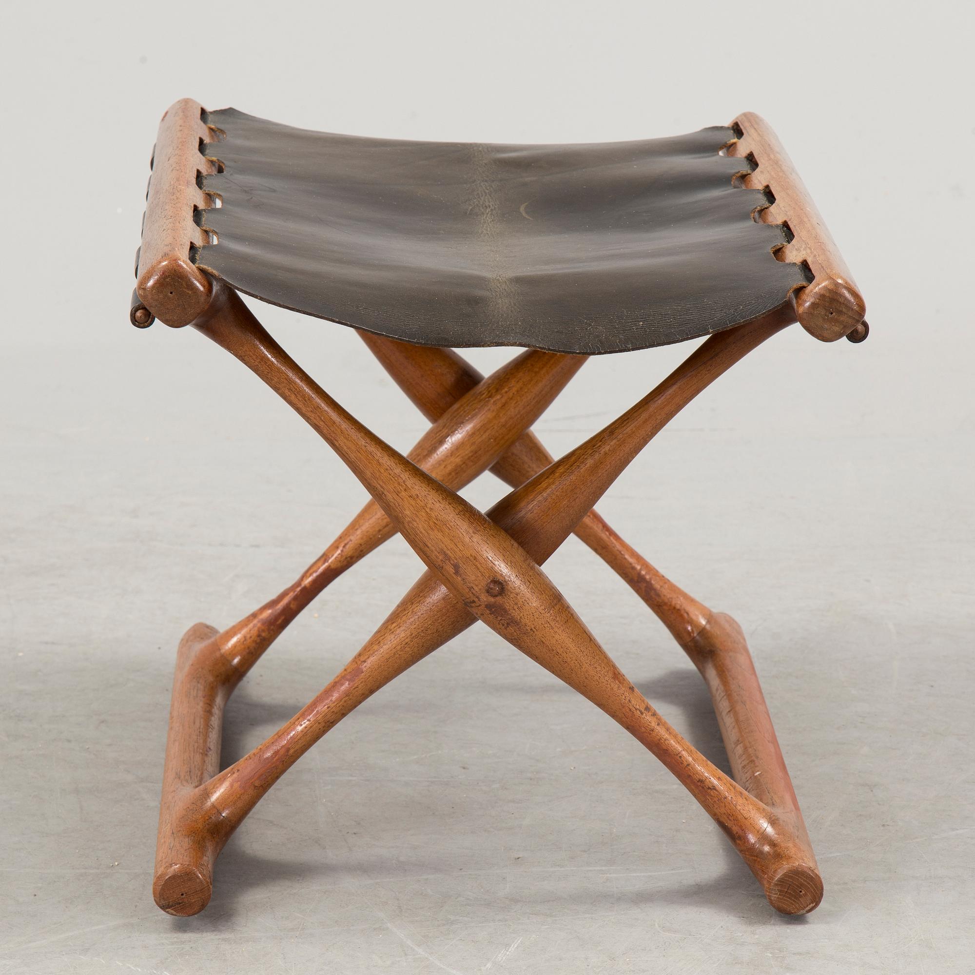 A 1960s folding stool by Poul Hundevad for Vamdrup, Denmark.