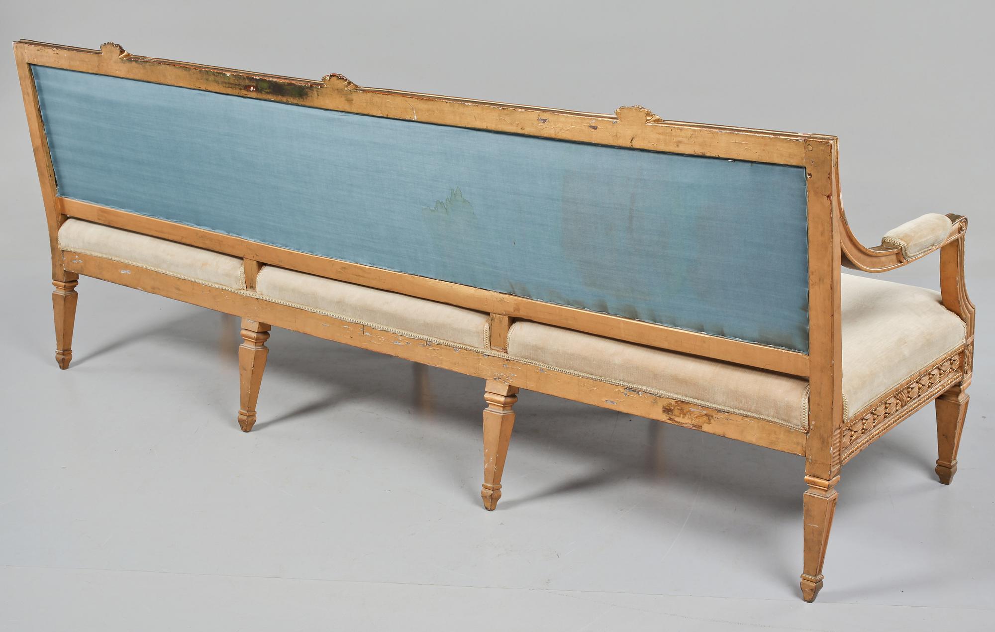 SOFFA, gustaviansk, omkring sekelskiftet 1700/1800.