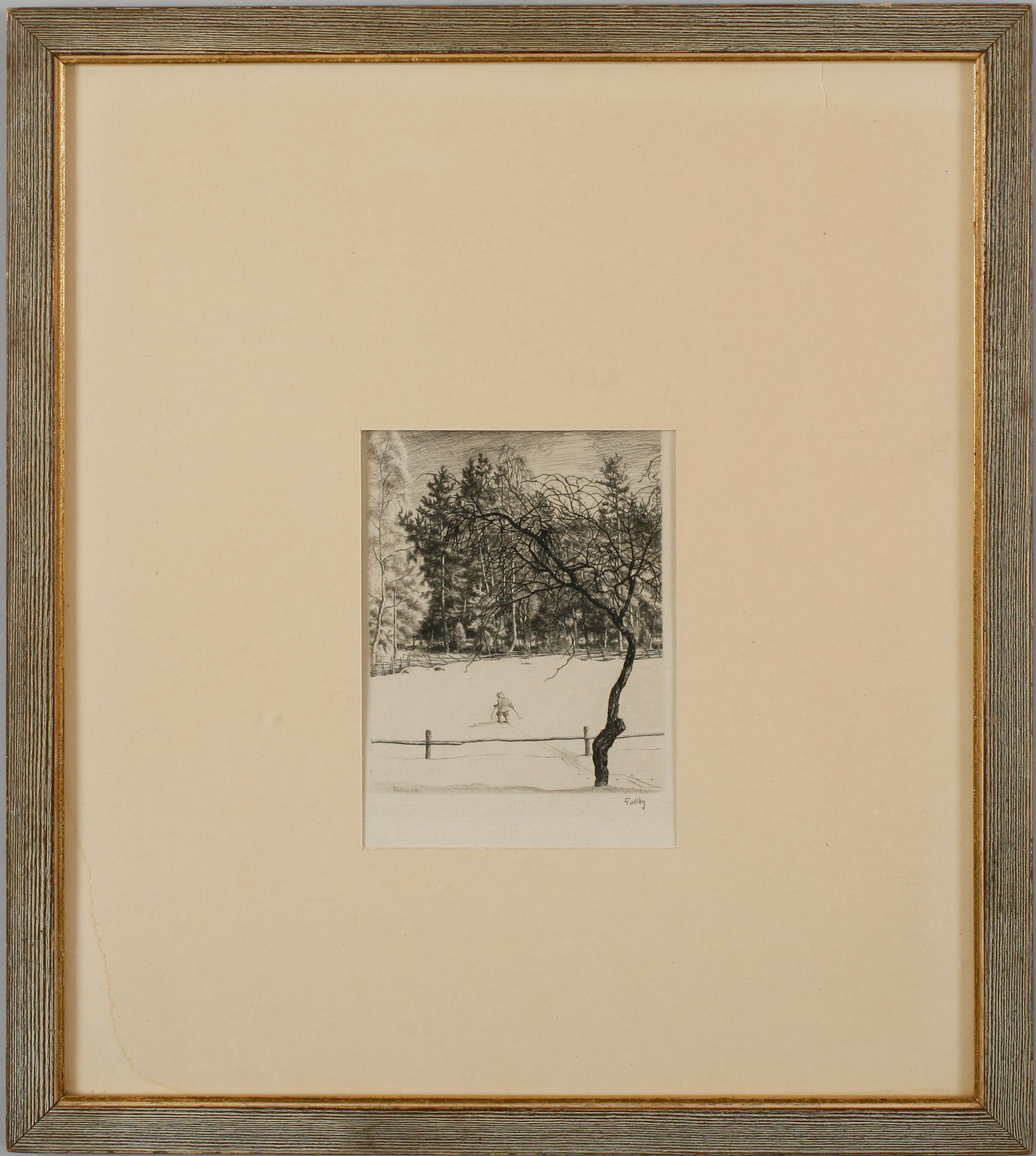 FOLKE GULLBY, etsning, sign.