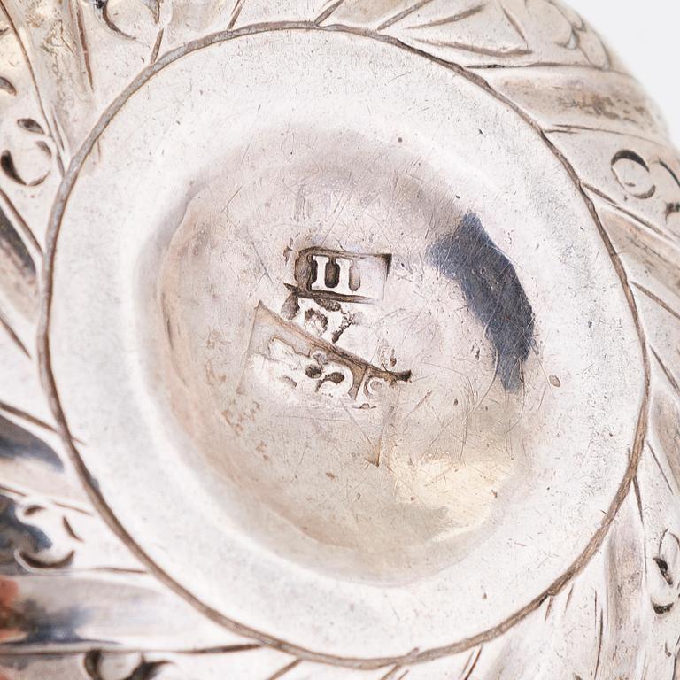 Three 18th-century silver tumblers, Moscow.