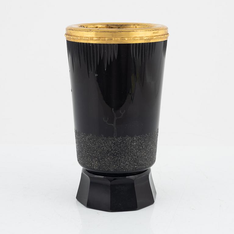 Yrjö Rosola, a glass vase, Karhula/Iittala, 1930's.