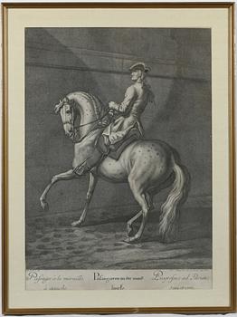 GRAVYRER, 4 st. Efter J.E. Ridinger. 1800/1900-tal.
