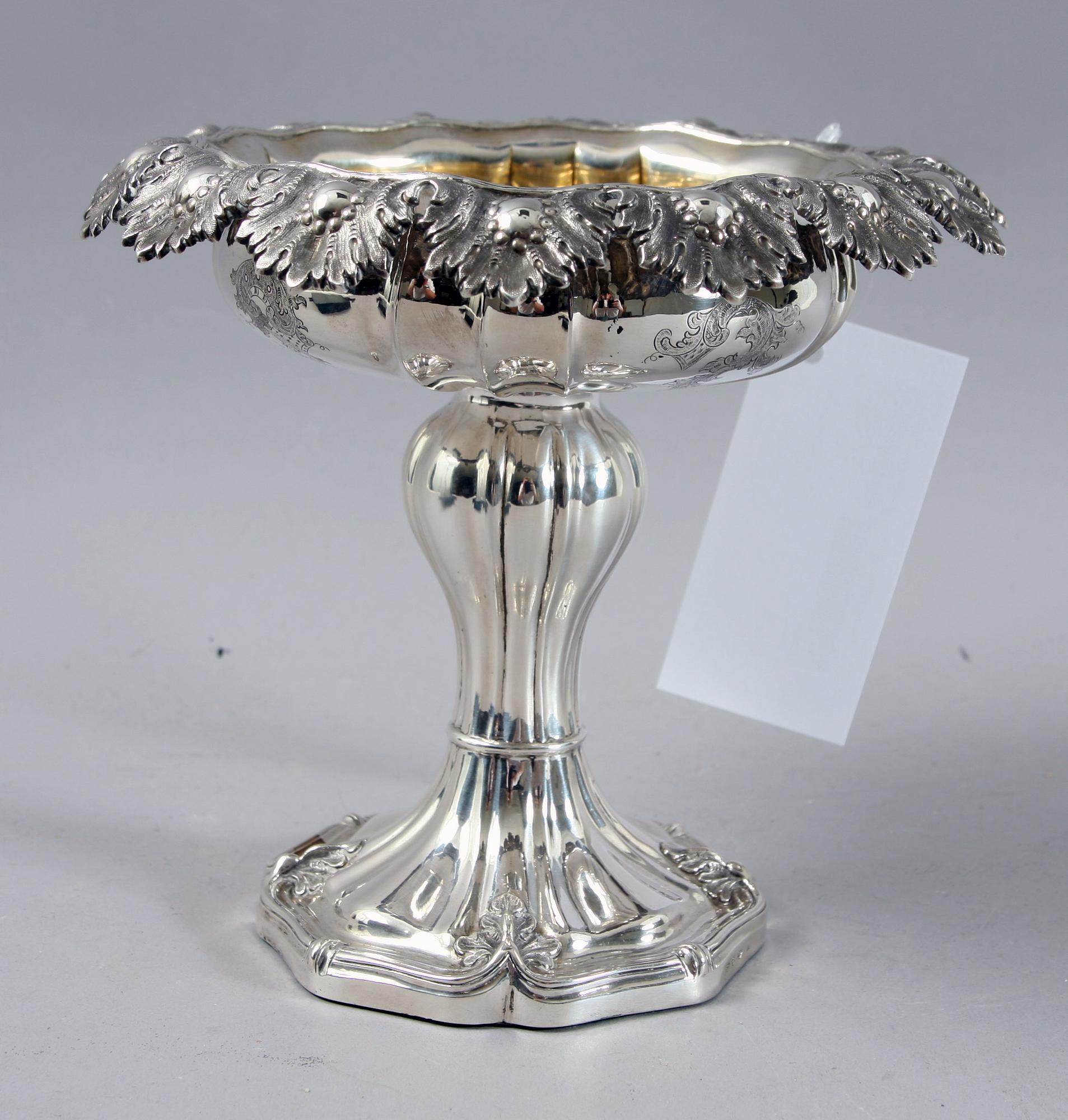 UPPSATSSKÅL, silver, Gustaf Dahlgren, Malmö 1851.