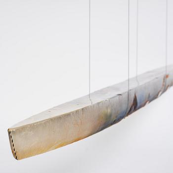 Bertil Vallien, a monumental sand cast glass sculpture of a boat, Kosta Boda, Sweden, 21st century.