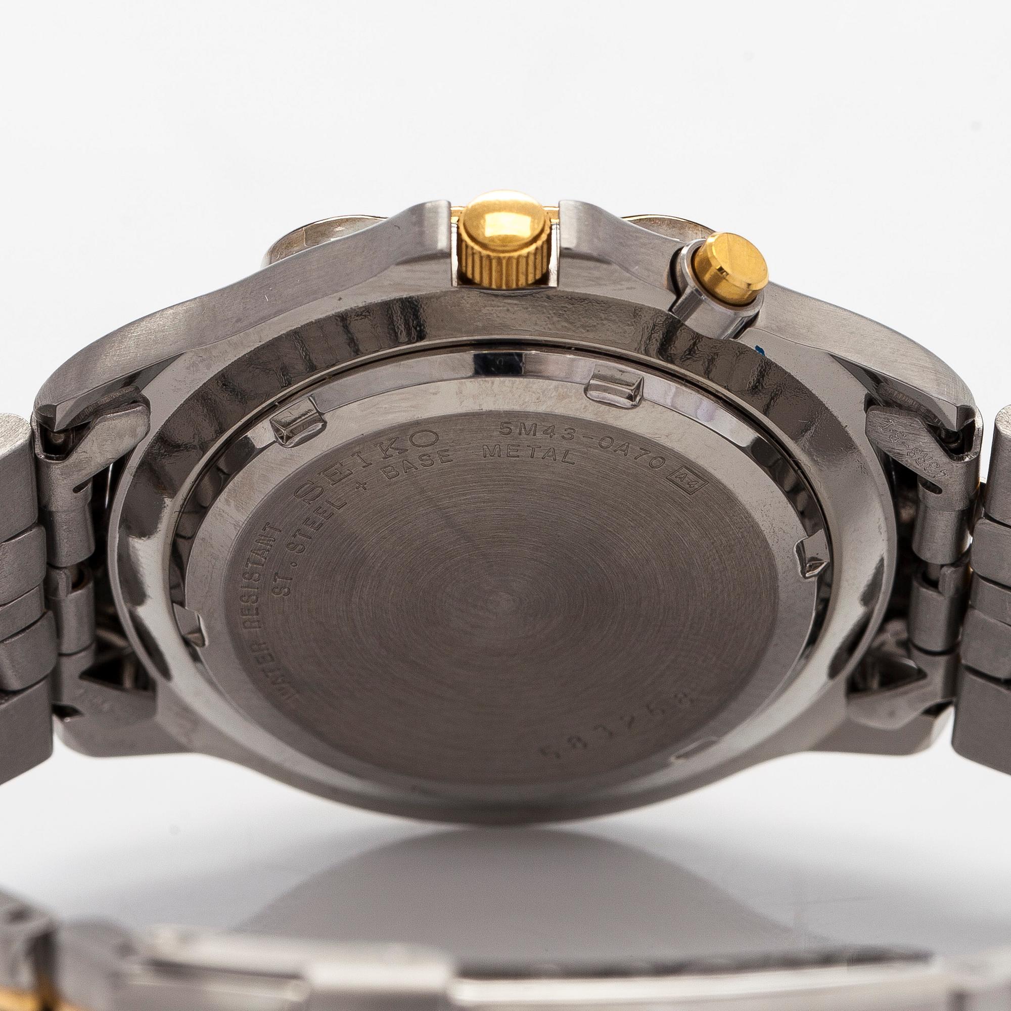 Seiko Kinetic -rannekello, 40 mm.