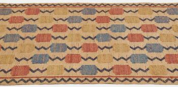 Märta Måås-Fjetterström, A TEXTILE, "Skaftblomman", flat weave, ca 192 x 76 cm, signed MMF.