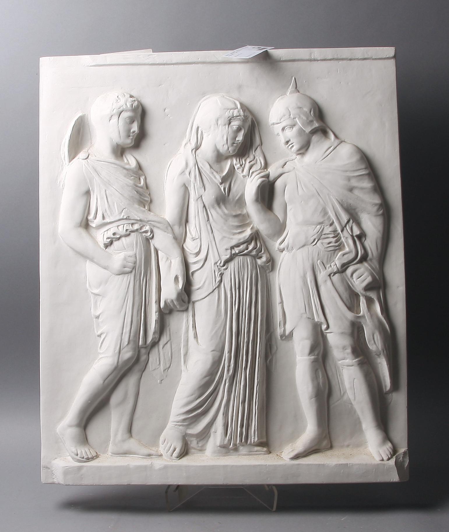 RELIEF, gips, efter antikt original, 1900-tal.