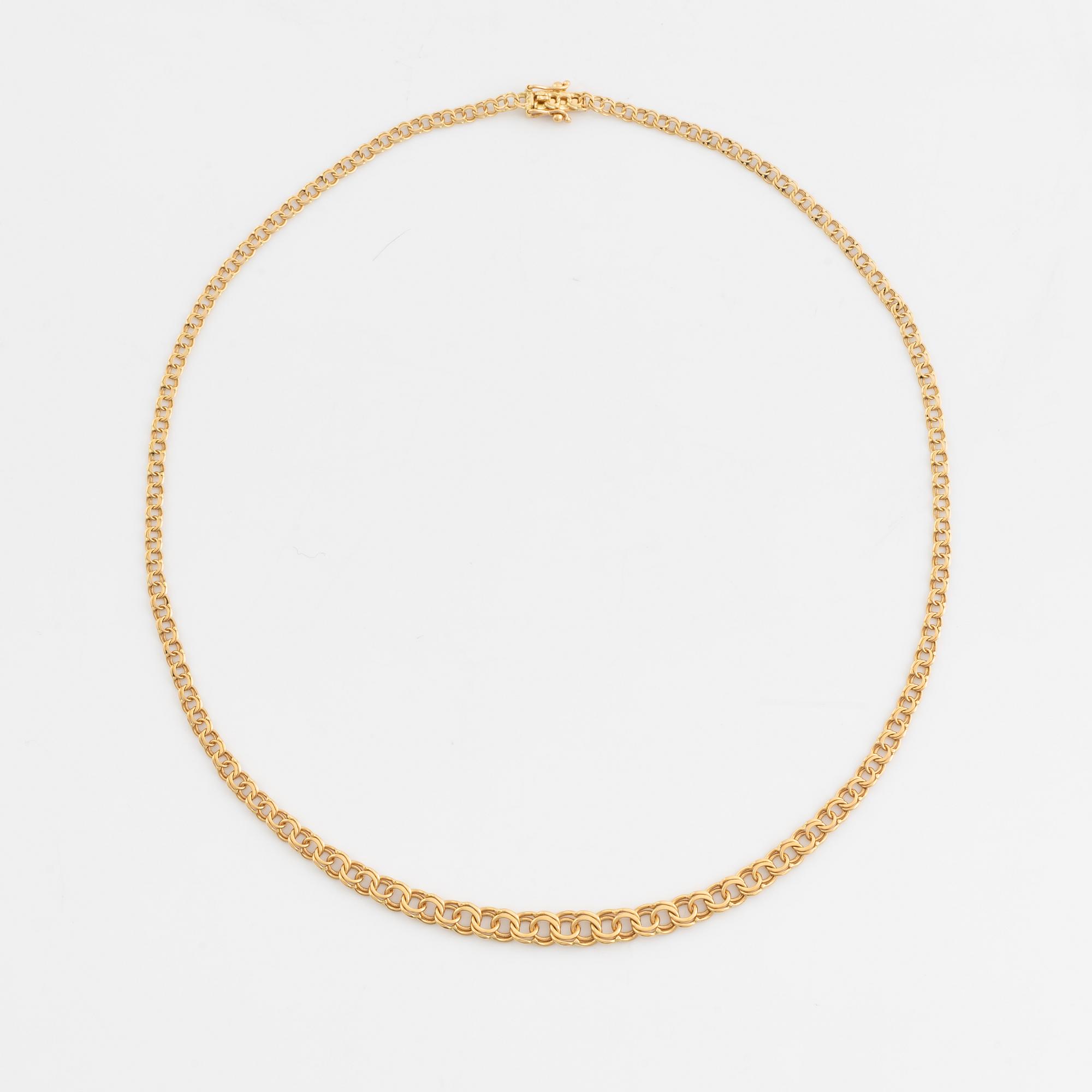 18K gold necklace.