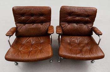 FÅTÖLJER, 1 par, "Karin", Bruno Mathsson, 1900-talets första hälft.