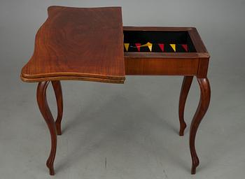 SPELBORD, mahogny, nyrokoko 1800-talets senare hälft.