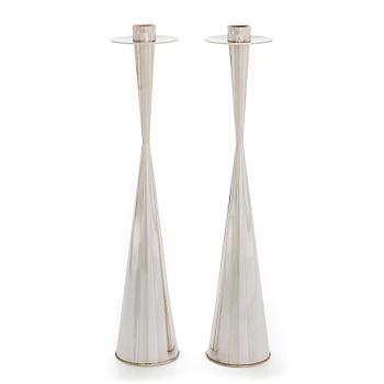 Tapio Wirkkala, a pair of TW 189 silver candlesticks, Kultakeskus, Hämeenlinna 1959.