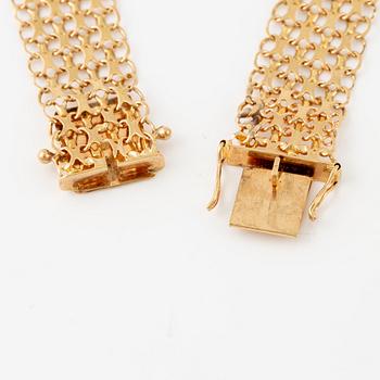 Three links, bracelet, 18K rose gold, x-link.
