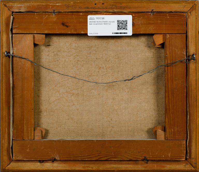 OKÄND KONSTNÄR, olja på duk, osignerad, 1800-tal.