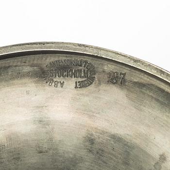 Ferdinand Boberg, candelabras, a pair, Old Santesson's Tin Foundry Stockholm.