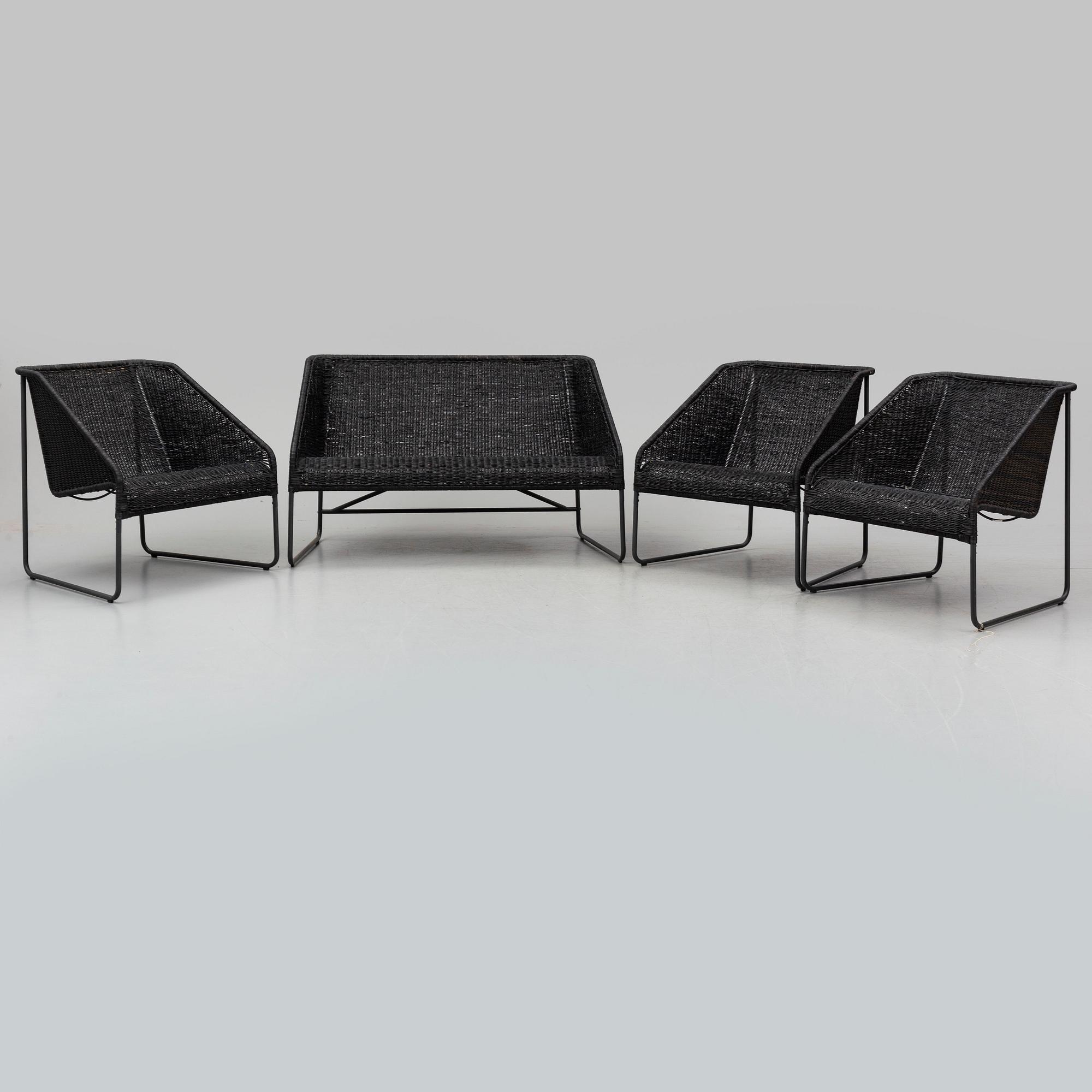 INGEGERD RÅMAN, a 'Viktig' rattan and tubular steel furniture sute from IKEA, 2016.