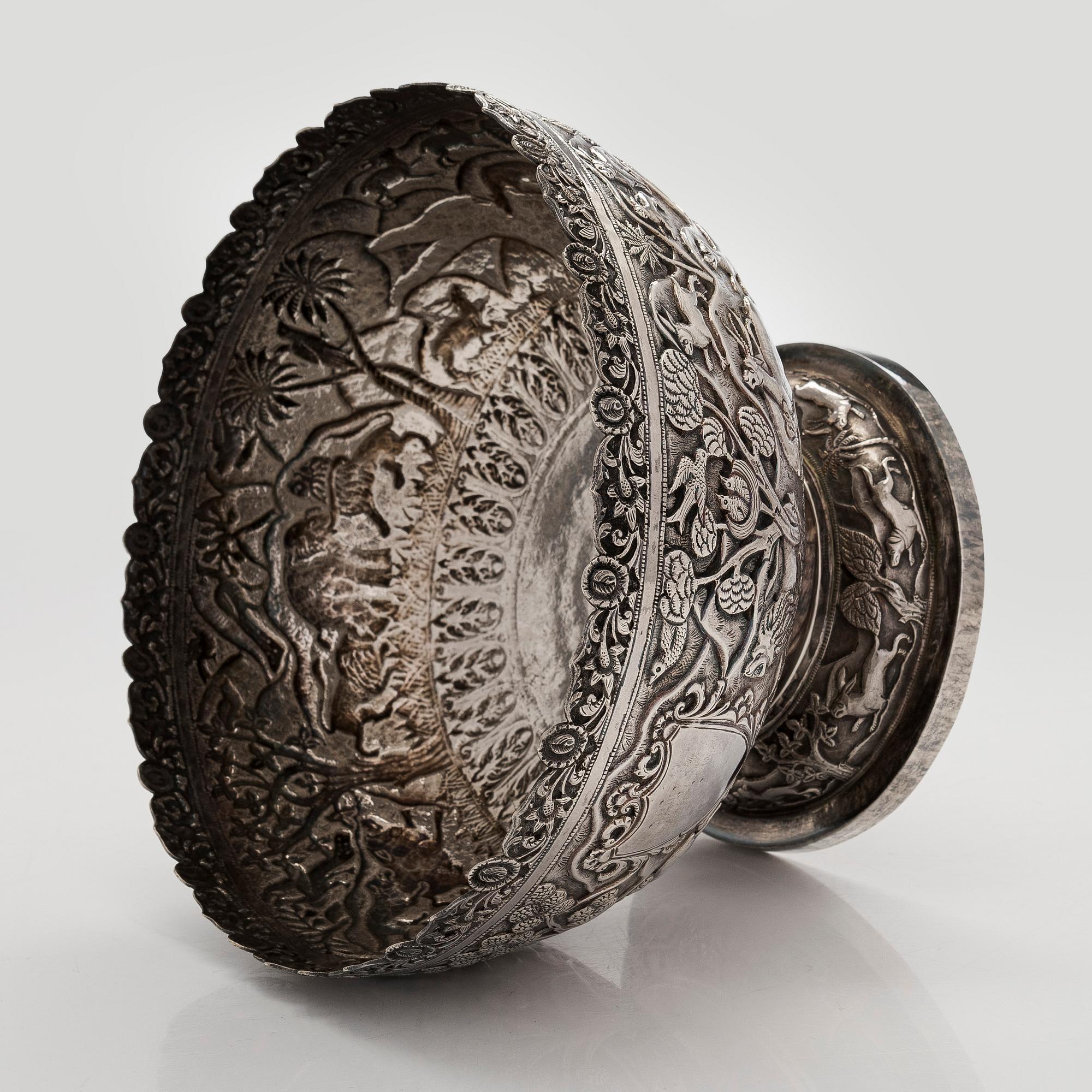 A silver bowl, Cambodia.