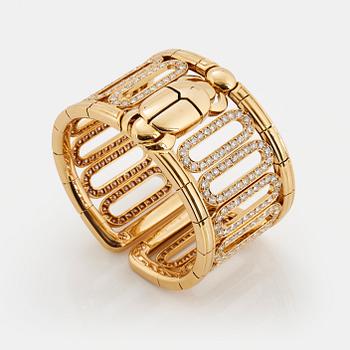 Cartier "Scarab" a cuff bracelet.