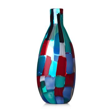 Fulvio Bianconi, flaska, glas "Pezzato", Venini, Italien, 1950-tal,