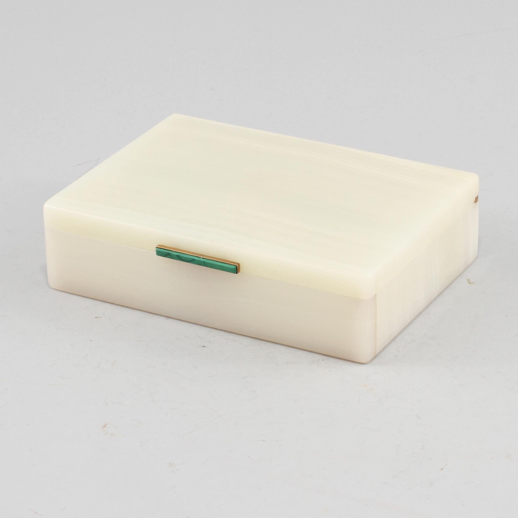 SMYCKESKRIN, alabaster, art déco, troligen Henry Griffith & Sons, England, 1930-tal.