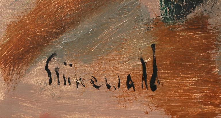 ISAAC GRÜNEWALD, olja på pannå, sign.