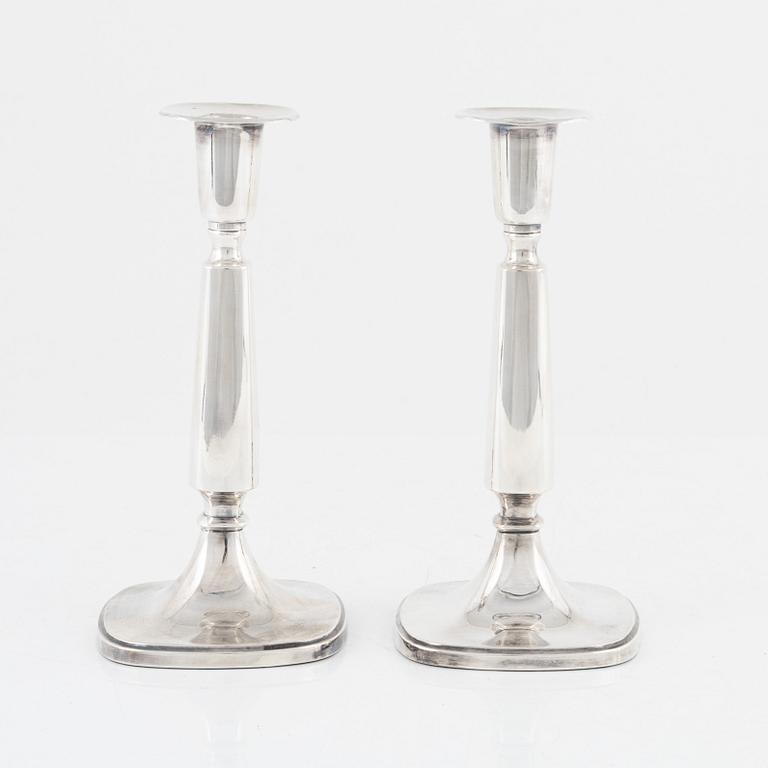 Tore Eldh, ljusstakar, ett par, silver, K&EC, Göteborg 1965.