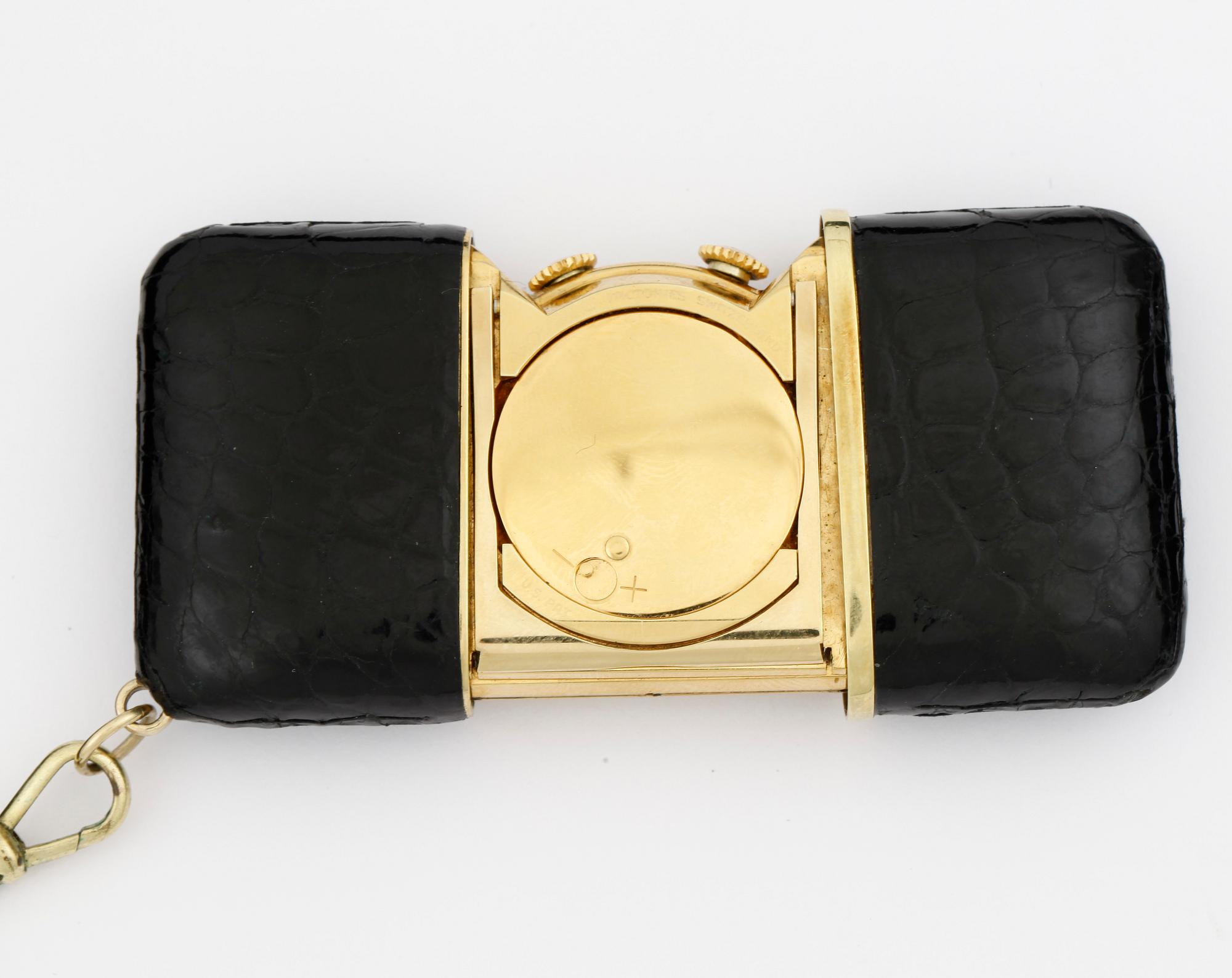 RESEUR, Movado, Ermetophon, alarm, doublé, 1950/60-tal.