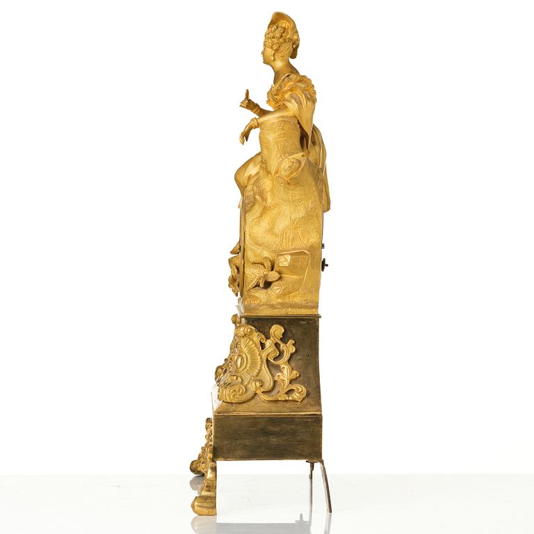 A mantle clock, presumably french, second half of the 19th century.