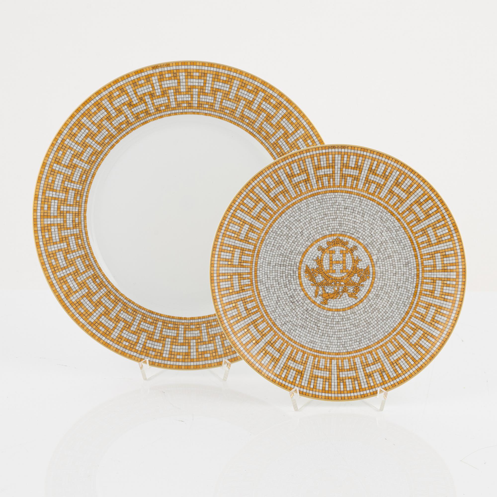 Hermès, servis, 8 delar, porslin, "Mosaique au 24", Frankrike.